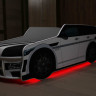 Кровать автомобиль VRN- Premium Мерседес P006 (Черный, Белый)