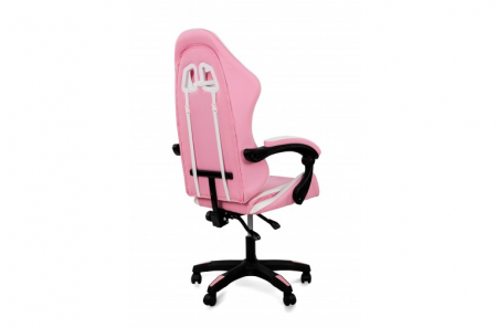 Кресло геймерское BIO- Слим (Розово-белый)