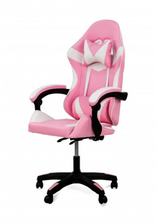 Кресло геймерское BIO- Слим (Розово-белый)