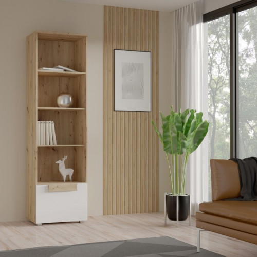 Стеллаж Forte ARKINA LBLR81 дуб артизан-белый