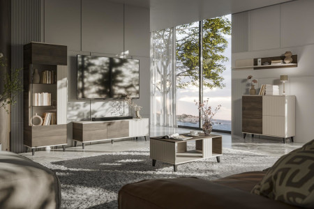 Комод HALMAR RANDOM 2 KM-2 кашемир-орех