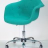 Бирюза W-18 Кресло офисное OND- Leon Soft Office Шерсть (Бирюза W-18, Синий W-5)