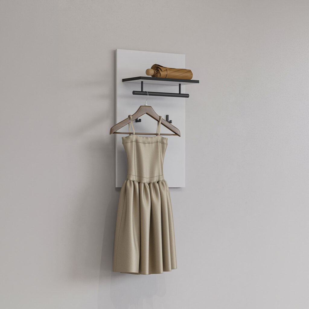 Вешалка в прихожую Helvetia CROSS 249WMY03 (белый-черный)