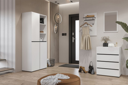 Вешалка в прихожую Helvetia CROSS 249WMY03 (белый-черный)