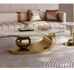 Комплект журнальных столов Elt- T-03 золото + керамика  