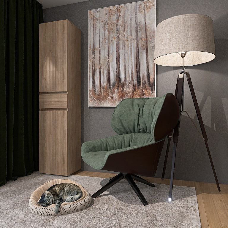 Пенал с ящиком EVR-Лайт ПЛ-1 дуб Сонома