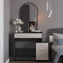 Стол будуарный с зеркалом EVR- Трюмо-1 венге + дуб молочный