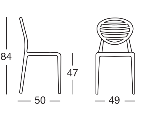 Стул уличный VLL- SCAB Top Gio 2317 (красный, оранжевый)