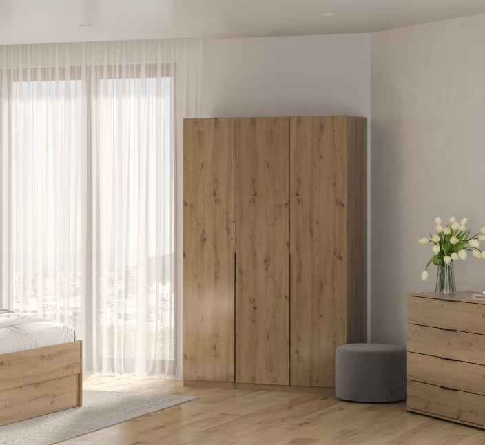 Шкаф MRK- TEDDY 134,4*210,6 м Дуб Артизан 3 двери   