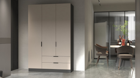 Шкаф на 3 двери  и 2 шухляды ViA- Сити С-18