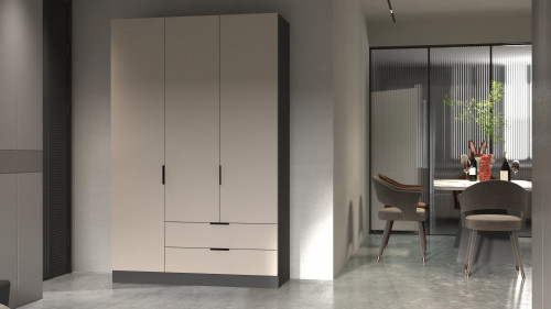 Шкаф на 3 двери  и 2 шухляды ViA- Сити С-18