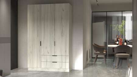 Шкаф на 3 двери  и 2 шухляды ViA- Сити С-18