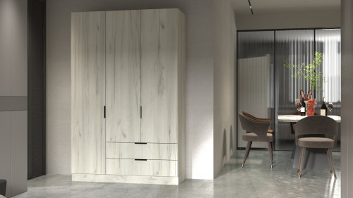 Шкаф на 3 двери  и 2 шухляды ViA- Сити С-18