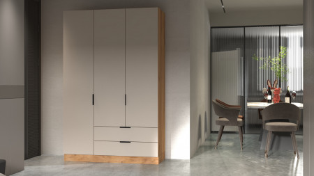 Шкаф на 3 двери  и 2 шухляды ViA- Сити С-18