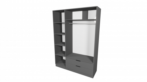 Шкаф на 3 двери  и 2 шухляды ViA- Сити С-18