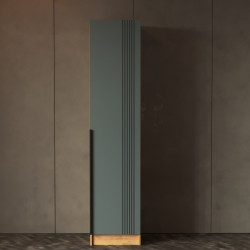 Шкаф-пенал на 1 дверь ViA- APC А-1 (дуб тахо/темно-серый)