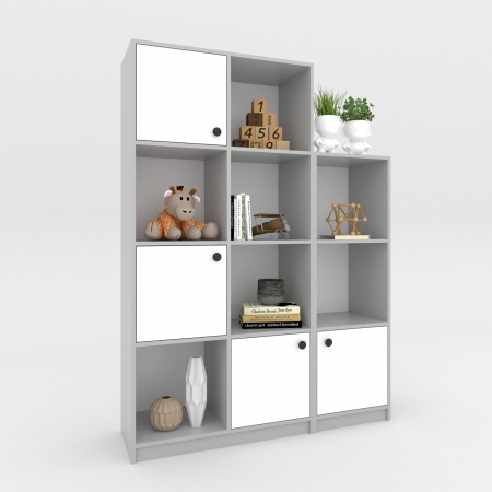 Стеллаж модульный Chess KOD- ШК-м-детский (белый фасад)
