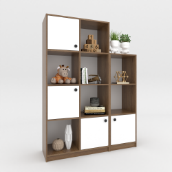 Стеллаж модульный Chess KOD- ШК-м-детский (белый фасад)