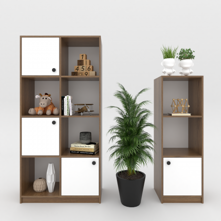 Стеллаж модульный Chess KOD- ШК-м-детский (белый фасад)