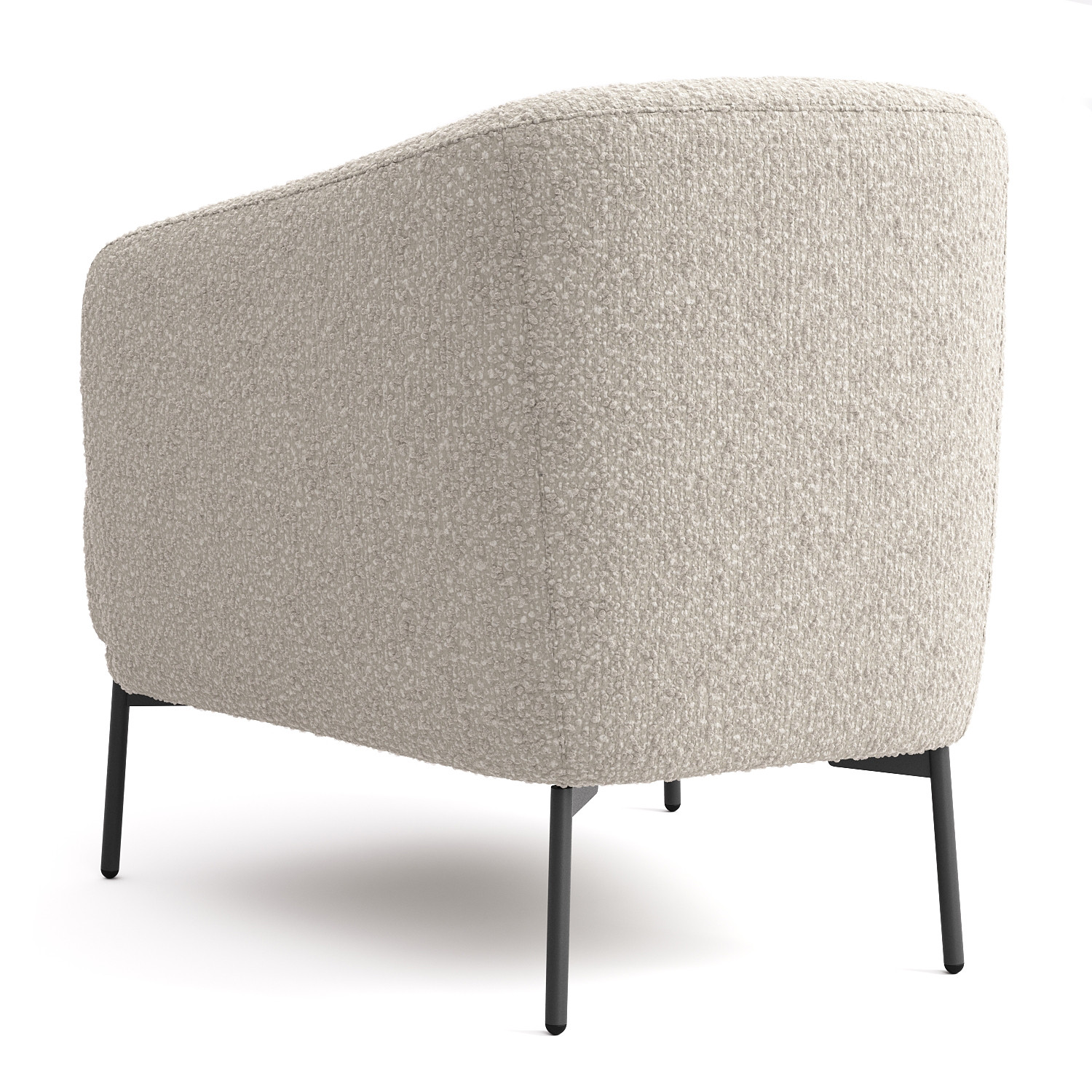 Дизайнерское кресло на металлических ножках Mil- ANDERS 73х80х70 см Белый 