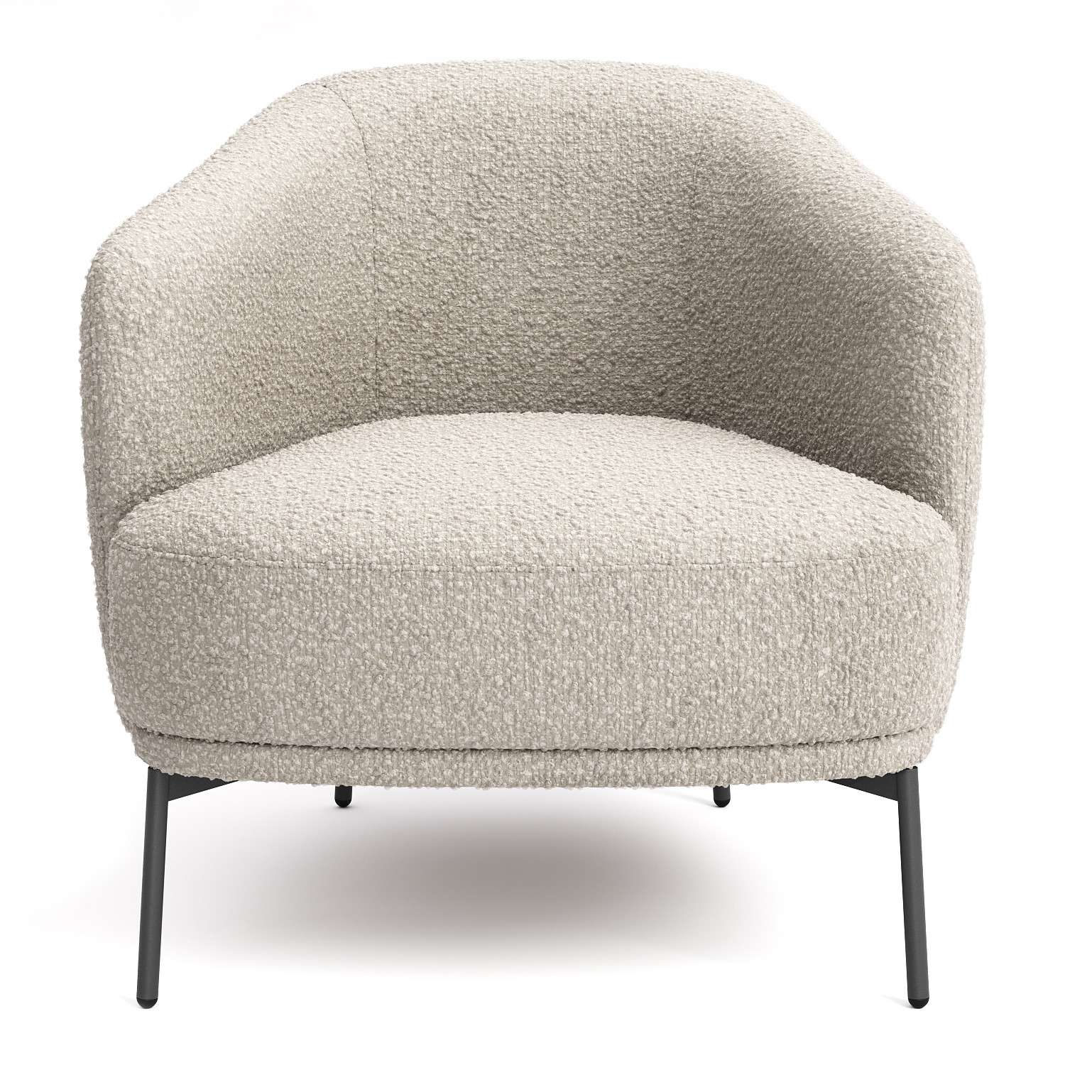 Дизайнерское кресло на металлических ножках Mil- ANDERS 73х80х70 см Белый 