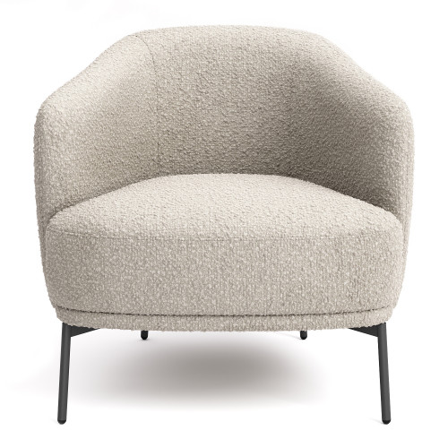 Дизайнерское кресло на металлических ножках Mil- ANDERS 73х80х70 см Белый 