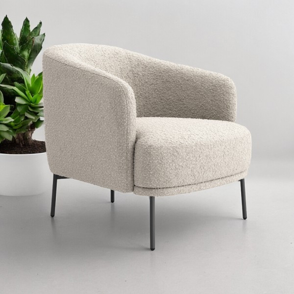 Дизайнерское кресло на металлических ножках Mil- ANDERS 73х80х70 см Белый 