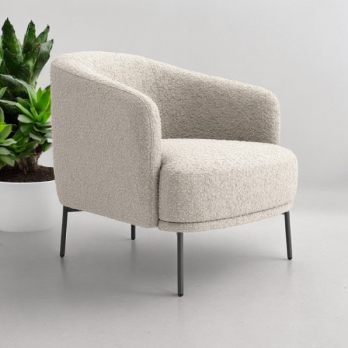 Дизайнерское кресло на металлических ножках Mil- ANDERS 73х80х70 см Белый 