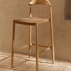 Стул барный Kave Home GLYNIS CC1025J12 (бежевый)