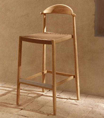 Стул барный Kave Home GLYNIS CC1025J12 (бежевый)