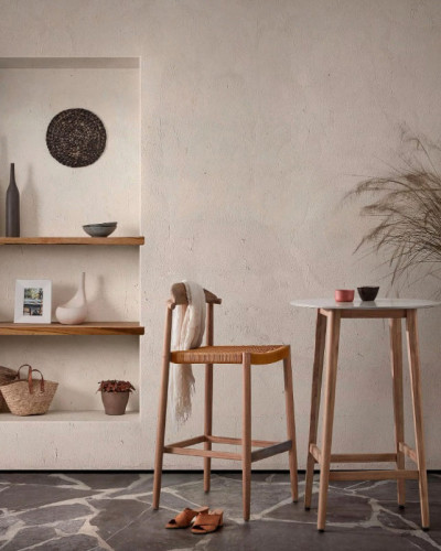 Стул барный Kave Home GLYNIS CC1025J12 (бежевый)