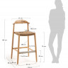 Стул барный Kave Home GLYNIS CC1025J12 (бежевый)