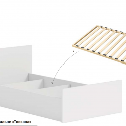 Односпальная  кровать  KSt- "Тоскана" /"Toscana" 90х65х205