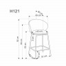 Стул барный HALMAR H-121(серый/бежевый)