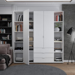 Комплект с 2 этажерками DRS- Гелар (192,6x49,5x203,4 см) 3 ДСП  
