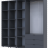 Комплект с 2 этажерками DRS- Гелар (192,6x49,5x203,4 см) 3 ДСП  