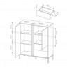 Комод высокий Perfect Home Даст/Dast 2-дверный с 2 ​​ящиками 2D2S/104 Беж