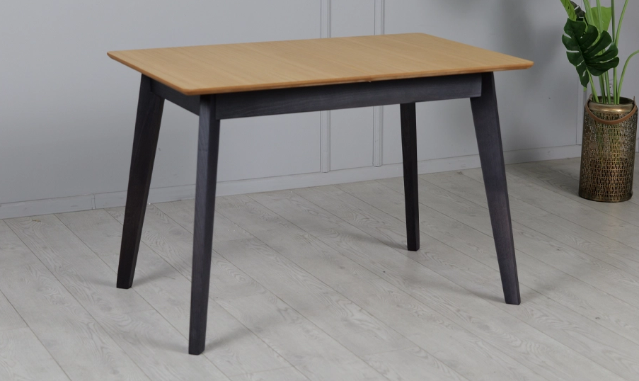 Стол обеденный раскладной TOP- Милан дуб/ ноги черные