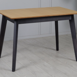 Стол обеденный раскладной TOP- Милан дуб/ ноги черные