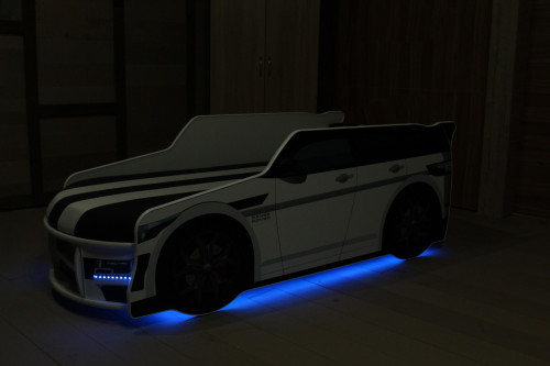 Кровать детская VRN- Premium P003 AUDI Q7 (Белый, Черный)