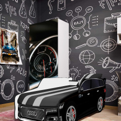 Кровать автомобиль VRN- Premium AUDI Q7 P003 (Белый, Черный)