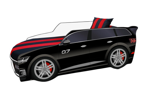Кровать детская VRN- Premium P003 AUDI Q7 (Белый, Черный)