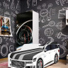 Кровать автомобиль VRN- Premium AUDI Q7 P003 (Белый, Черный)