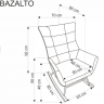 Кресло-качалка HALMAR BAZALTO темно-зеленый