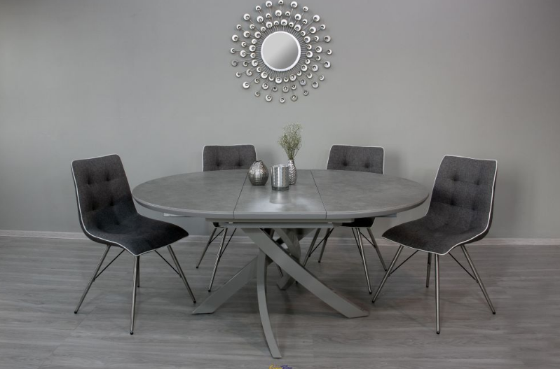 ​Стол обеденный модерн Premium EVRO- Caezar (серая керамика) HY04