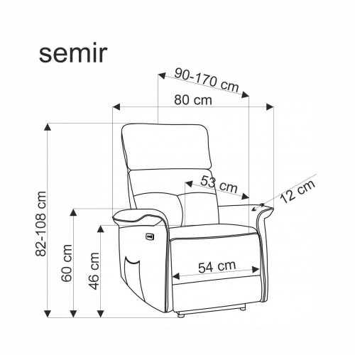 Кресло HALMAR SEMIR 2 бежевый 