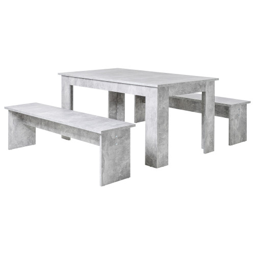 IDEA стол + 2 скамьи MUNCHEN 140 бетон