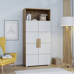 Стеллаж Forte ARKINA LBLR82 дуб артизан-белый