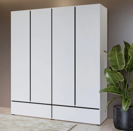 Спальный комплект Helvetia CROSS S (белый-черный)