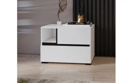 Спальный комплект Helvetia CROSS S (белый-черный)